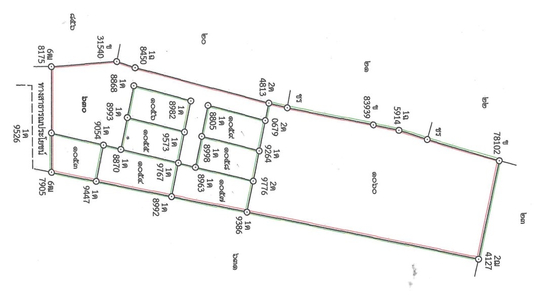 รูปแปลนที่ดินแบ่งแปลงพร้อมขาย